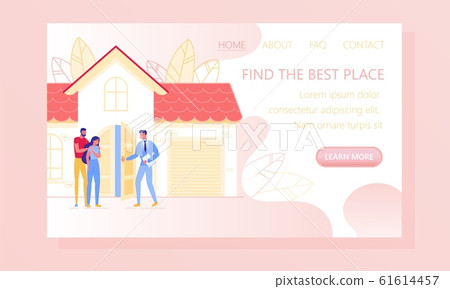 Real Estate Counseling Flat Vector Web Banner 61614457