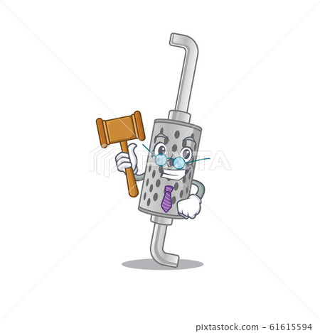Smart Judge exhaust pipe in mascot cartoon character style 61615594