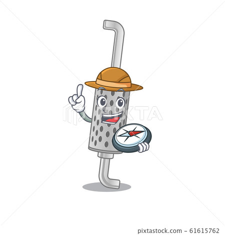 Exhaust pipe stylized Explorer having a compass 61615762