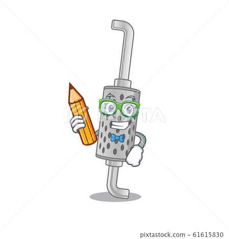 A picture of Student exhaust pipe character holding pencil A picture of Student exhaust pipe character holding pencil 61615830