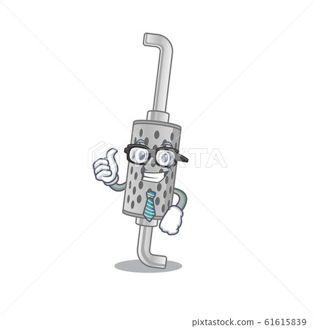 cartoon character of Businessman exhaust pipe wearing glasses cartoon character of Businessman exhaust pipe wearing glasses 61615839