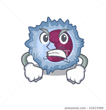Monocyte cell cartoon character design having angry face Monocyte cell cartoon character design having angry face 61615998