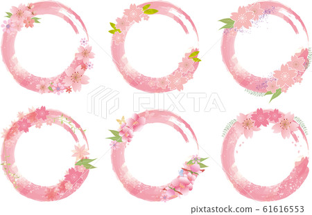 櫻花：框架，裝飾框架，框架，框，花瓣，吉野櫻花樹，櫻花，櫻花，四月 61616553