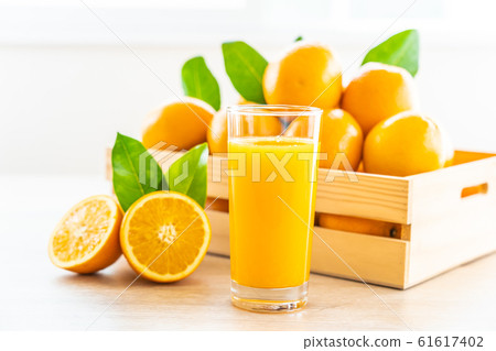 Fresh orange juice for drink in bottle glass Fresh orange juice for drink in bottle glass 61617402