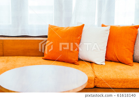 Comfortable pillow on sofa decoration Comfortable pillow on sofa decoration 61618140
