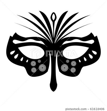 Mardi Gras theater mask silhouette Mardi Gras theater mask silhouette 61618406