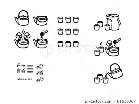 Tea brewing illustration 01 (hand-painted) 61619367