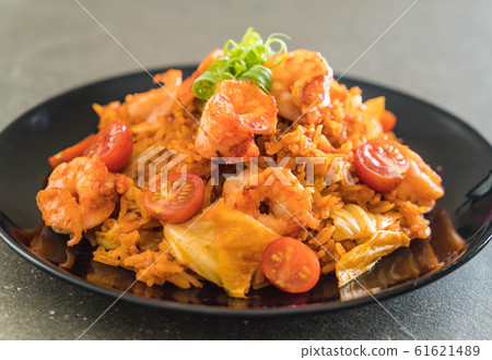 fried rice with korea spicy sauce and shrimps fried rice with korea spicy sauce and shrimps 61621489