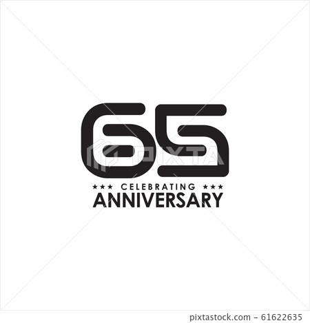 65th year celebrating anniversary emblem logo 61622635