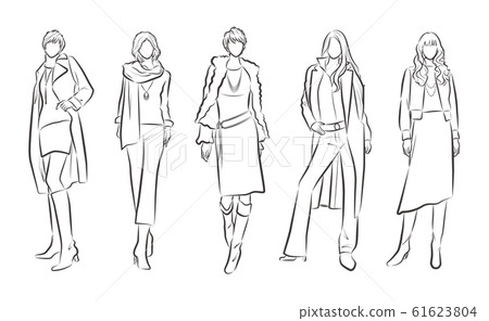婦女的時尚插畫 婦女的時尚插畫 61623804