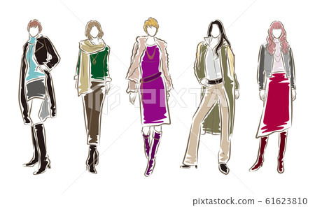 婦女的時尚插畫 61623810