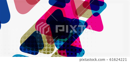 Vector triangle geometric abstract composition background. Retro vector illustration. Ornament illustration 61624221