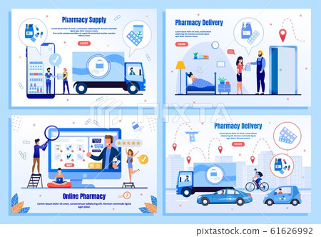 Pharmacy Delivery Service Vector Landing Pages 61626992