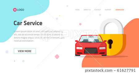 Download Car Insurance Or Vehicle Protection Service Stock Illustration 61627791 Pixta PSD Mockup Templates