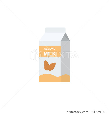 Almond milk pack flat style Almond milk pack flat style 61629189