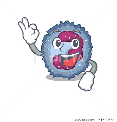 A picture of neutrophil cell making an Okay gesture A picture of neutrophil cell making an Okay gesture 61629678