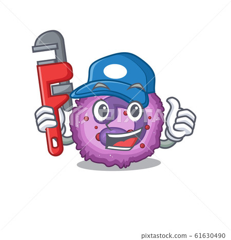Cool Plumber eosinophil cell on mascot picture style 61630490