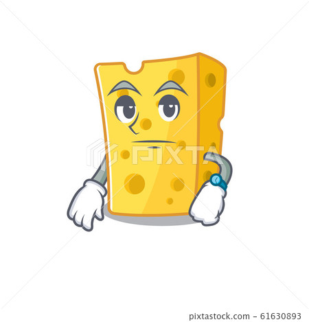 cartoon character design of emmental cheese on a waiting gesture cartoon character design of emmental cheese on a waiting gesture 61630893