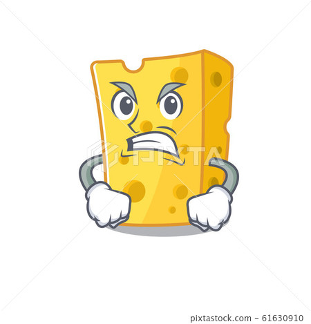 Emmental cheese cartoon character design having angry face Emmental cheese cartoon character design having angry face 61630910
