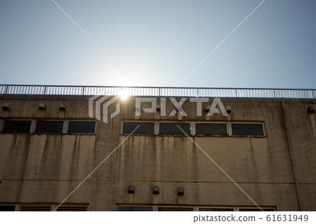 Old building, sunshine, sun, rooftop Old building, sunshine, sun, rooftop 61631949