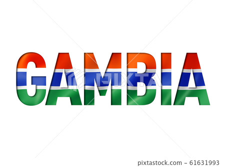 gambian flag text font 61631993