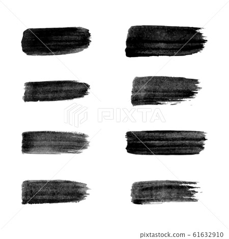 Painted grunge stripes set. Black labels, background, paint texture. Brush strokes vector. Painted grunge stripes set. Black labels, background, paint texture. Brush strokes vector. 61632910