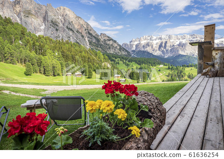 Beautiful mountain landscape of the Dolomites . 61636254