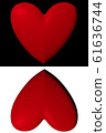 Red Heart on White and Black 61636744