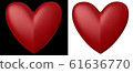 Red Heart on White and Black 61636770