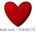 CG figure of red heart, on transparent background. 61636772