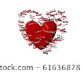 CG of Red Heart and Words Love 61636878
