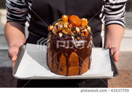 Cupcake with nuts and fruits. The cuisine of Tel Cupcake with nuts and fruits. The cuisine of Tel 61637709