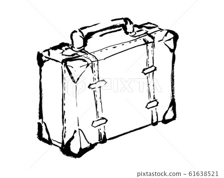 Old cheap suitcase drawing