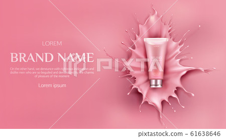 Cosmetics bottle mockup, beauty cosmetic product Cosmetics bottle mockup, beauty cosmetic product 61638646