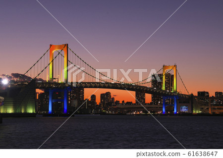 彩虹橋夜景，台場 61638647