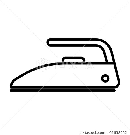 Icon with iron. Vector symbol illustration. 61638932
