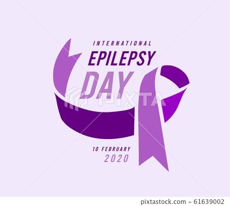 International epilepsy day with purple ribbon. Vector illustration International epilepsy day with purple ribbon. Vector illustration 61639002