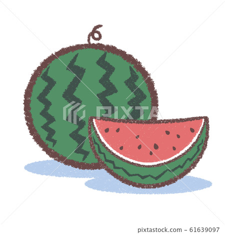 西瓜球和切西瓜-帶陰影 西瓜球和切西瓜-帶陰影 61639097