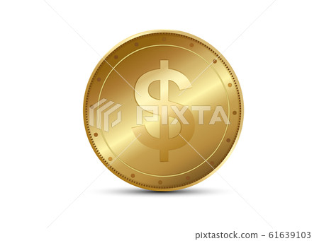 Realistic Gold coin. Realistic Gold coin. 61639103