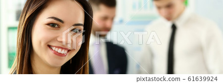 Smiling business woman 61639924