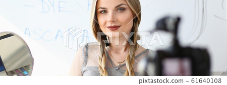 Female Fashion Vlogger Broadcast Beauty Video Blog Female Fashion Vlogger Broadcast Beauty Video Blog 61640108