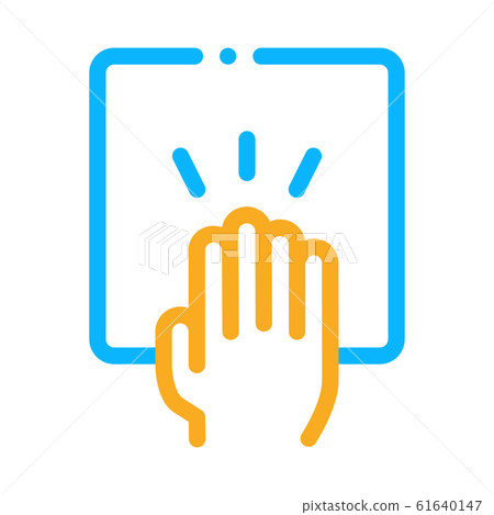Hand Clapping Icon Vector Outline Illustration 61640147