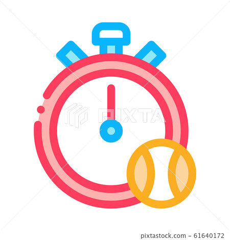 Stopwatch Ball Icon Vector Outline Illustration 61640172