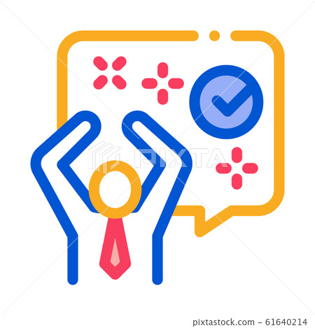 Human Celebrate Icon Vector Outline Illustration 61640214