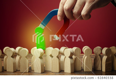 Businessman finds the right person for the job. Best choice. Toxic worker. Search for professionals specialists for open vacancies. Recruiting talented workers, headhunters, human resources. Businessman finds the right person for the job. Best choice. Toxic worker. Search for professionals specialists for open vacancies. Recruiting talented workers, headhunters, human resources. 61640338