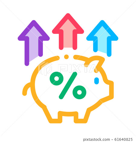 Pig Money Box Icon Vector Outline Illustration Pig Money Box Icon Vector Outline Illustration 61640825