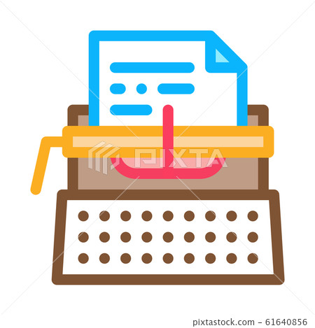 Writer Typewriter Icon Vector Outline Illustration Writer Typewriter Icon Vector Outline Illustration 61640856