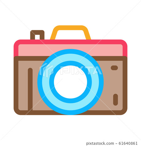 Photo Camera Icon Vector Outline Illustration 61640861