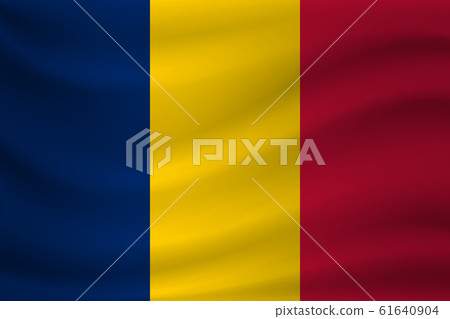 Waving flag of Chad. Vector illustration 61640904