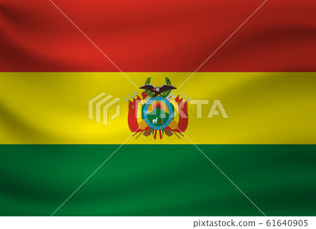 Waving flag of Bolivia. Vector illustration 61640905
